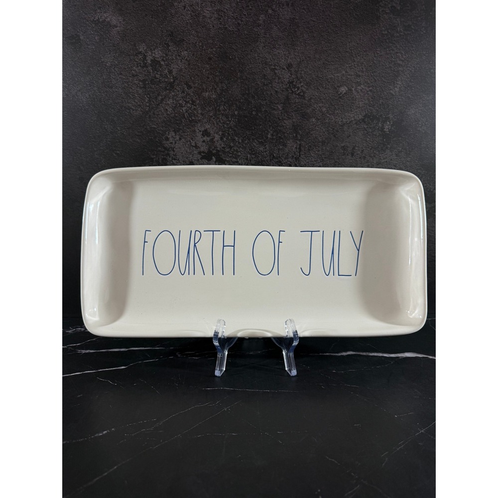 Rae Dunn Large FOURTH OF JULY Serving Tray Large Letters 14in X 7in